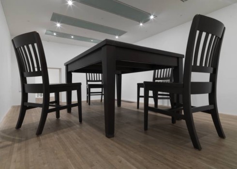 (Table and Four Chairs) 2003 Robert Therrien born 1947 ARTIST ROOMS  Acquired jointly with the National Galleries of Scotland through The d'Offay Donation with assistance from the National Heritage Memorial Fund and the Art Fund 2008 http://www.tate.org.uk/art/work/AR00166